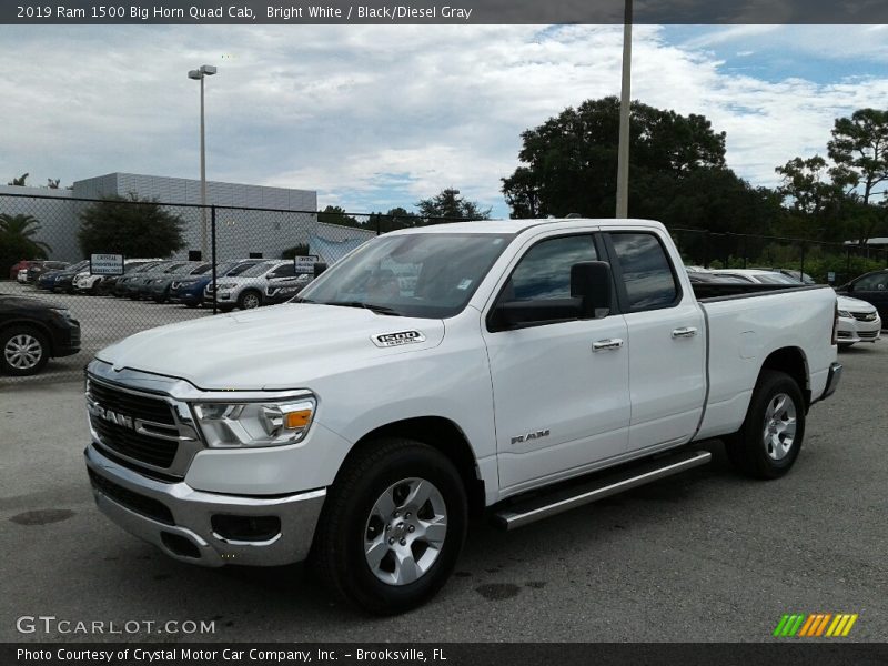 Bright White / Black/Diesel Gray 2019 Ram 1500 Big Horn Quad Cab