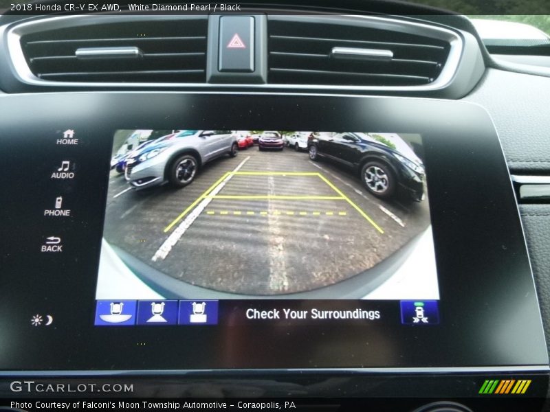 White Diamond Pearl / Black 2018 Honda CR-V EX AWD