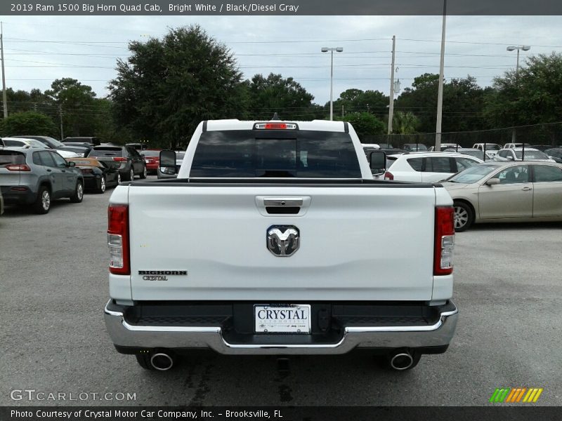 Bright White / Black/Diesel Gray 2019 Ram 1500 Big Horn Quad Cab