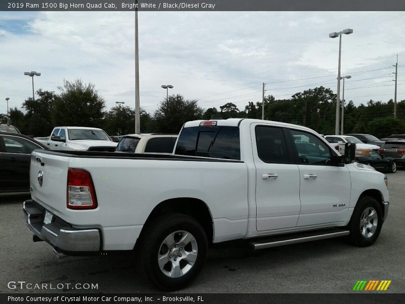 Bright White / Black/Diesel Gray 2019 Ram 1500 Big Horn Quad Cab