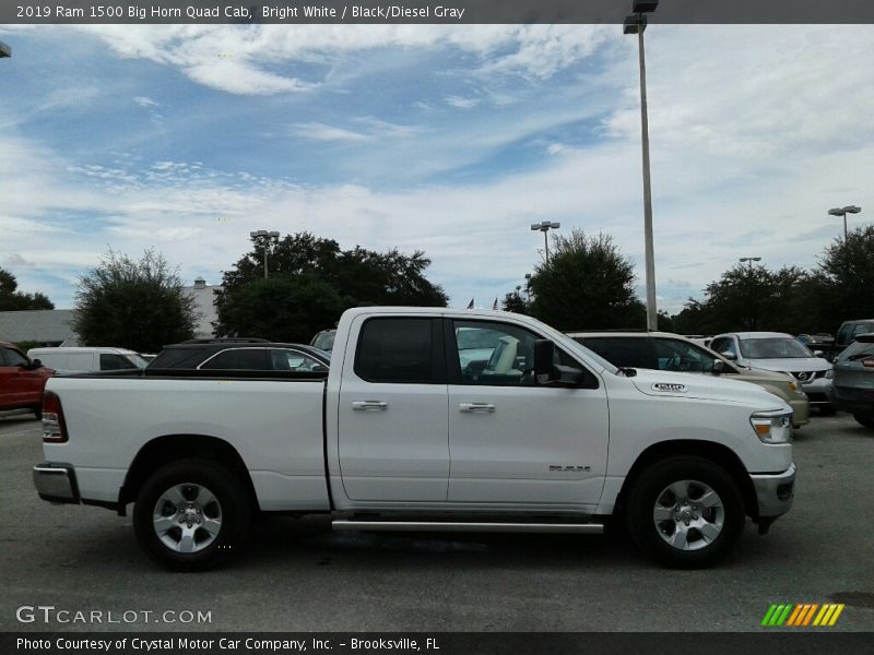 Bright White / Black/Diesel Gray 2019 Ram 1500 Big Horn Quad Cab