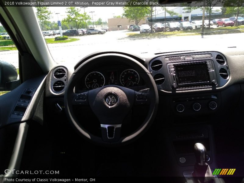Pepper Gray Metallic / Charcoal Black 2018 Volkswagen Tiguan Limited 2.0T 4Motion