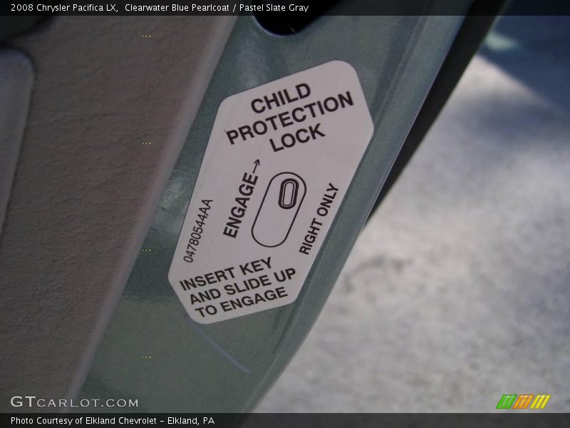 Clearwater Blue Pearlcoat / Pastel Slate Gray 2008 Chrysler Pacifica LX