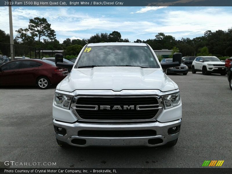 Bright White / Black/Diesel Gray 2019 Ram 1500 Big Horn Quad Cab
