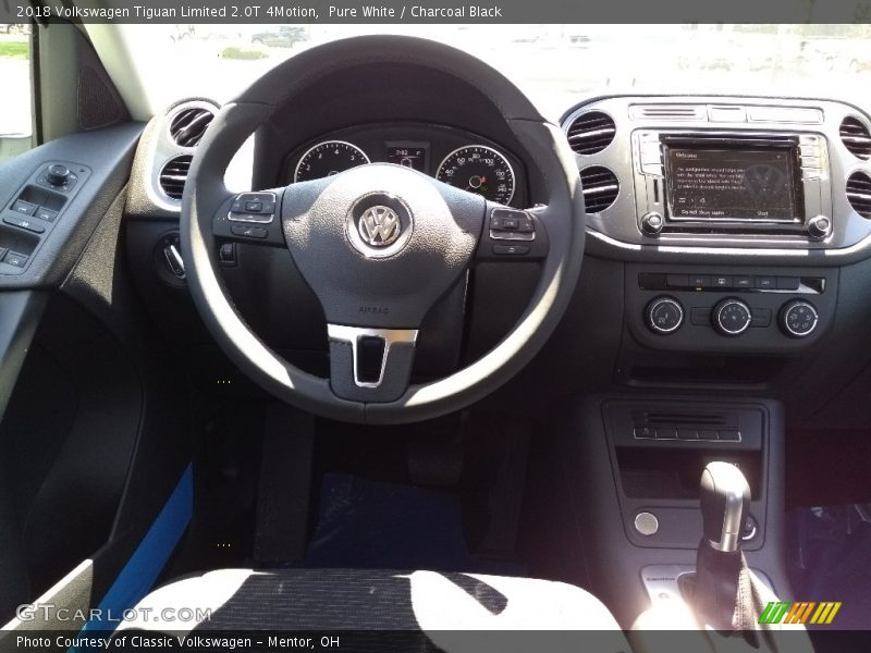Pure White / Charcoal Black 2018 Volkswagen Tiguan Limited 2.0T 4Motion