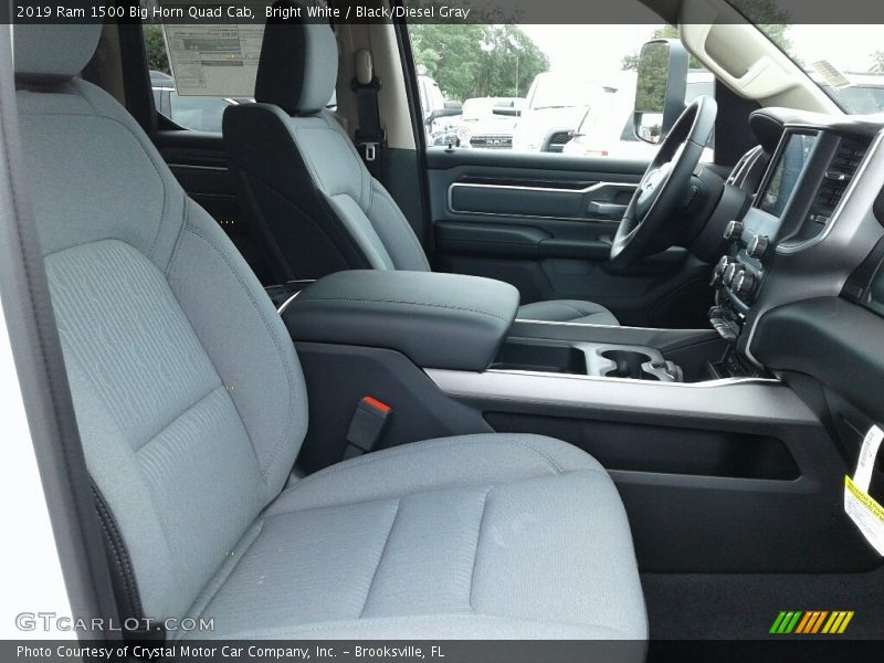 Bright White / Black/Diesel Gray 2019 Ram 1500 Big Horn Quad Cab