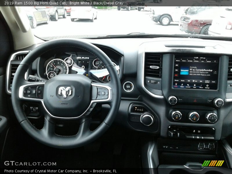 Bright White / Black/Diesel Gray 2019 Ram 1500 Big Horn Quad Cab