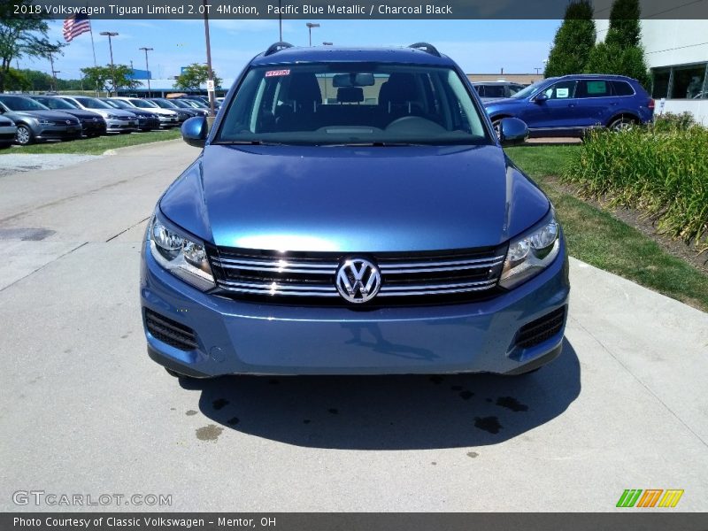 Pacific Blue Metallic / Charcoal Black 2018 Volkswagen Tiguan Limited 2.0T 4Motion