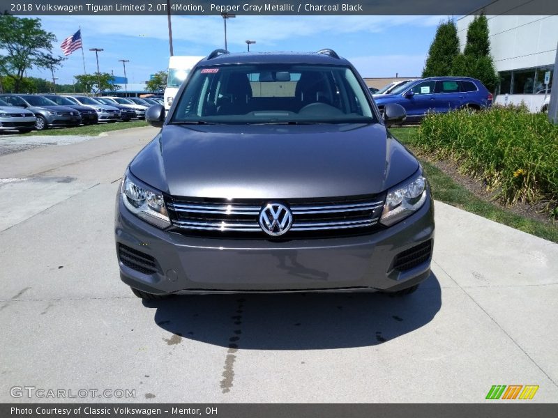 Pepper Gray Metallic / Charcoal Black 2018 Volkswagen Tiguan Limited 2.0T 4Motion