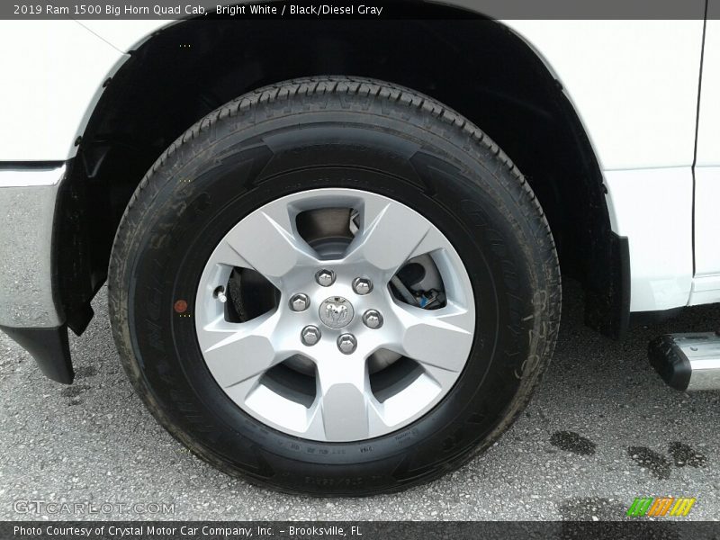 Bright White / Black/Diesel Gray 2019 Ram 1500 Big Horn Quad Cab