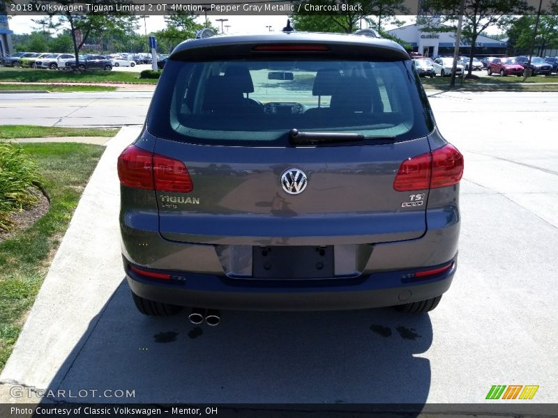 Pepper Gray Metallic / Charcoal Black 2018 Volkswagen Tiguan Limited 2.0T 4Motion