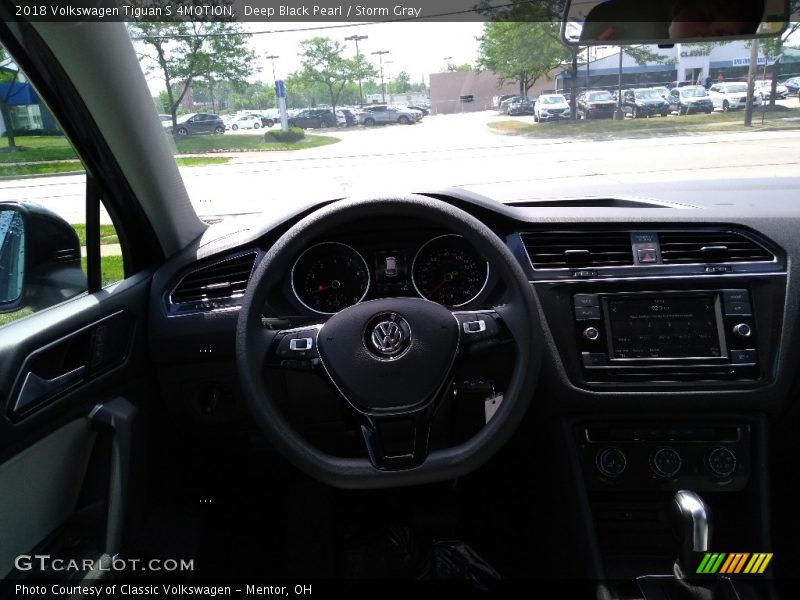 Deep Black Pearl / Storm Gray 2018 Volkswagen Tiguan S 4MOTION