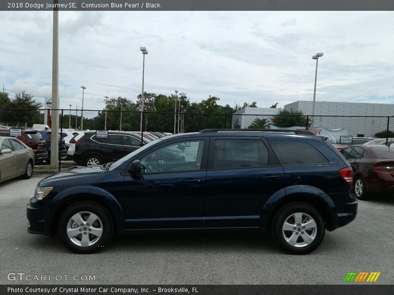 Contusion Blue Pearl / Black 2018 Dodge Journey SE