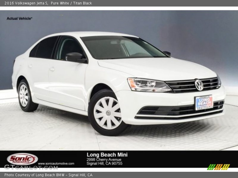 Pure White / Titan Black 2016 Volkswagen Jetta S