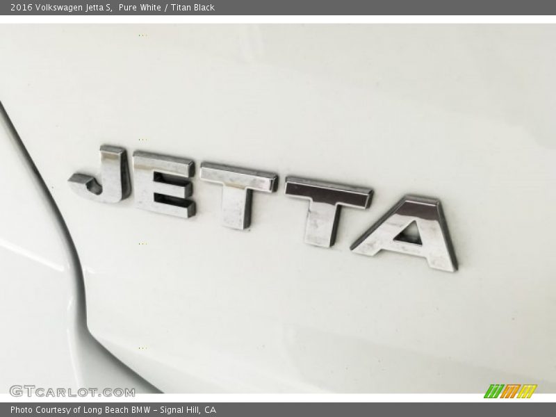 Pure White / Titan Black 2016 Volkswagen Jetta S