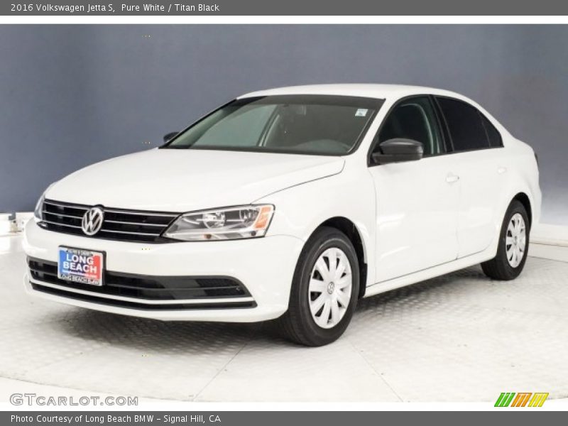 Pure White / Titan Black 2016 Volkswagen Jetta S