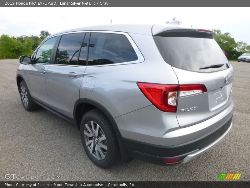Lunar Silver Metallic / Gray 2019 Honda Pilot EX-L AWD
