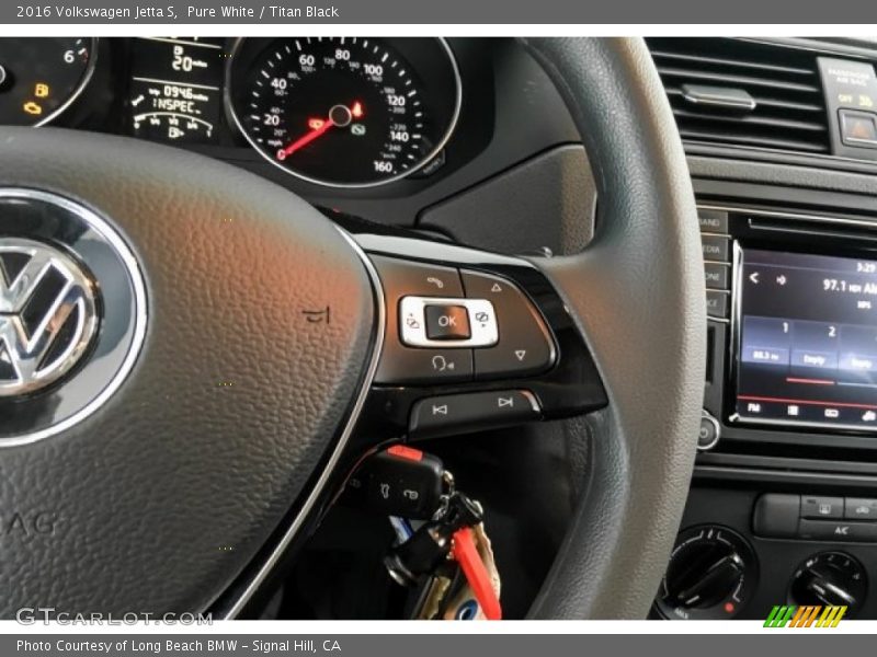 Pure White / Titan Black 2016 Volkswagen Jetta S