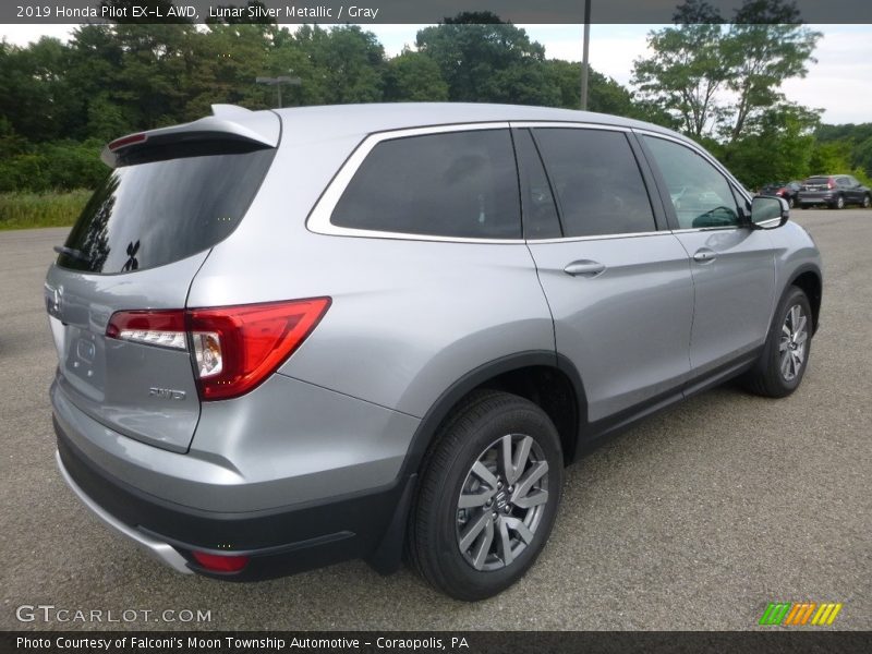 Lunar Silver Metallic / Gray 2019 Honda Pilot EX-L AWD