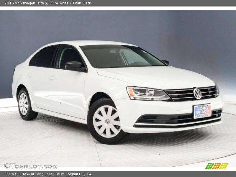 Pure White / Titan Black 2016 Volkswagen Jetta S