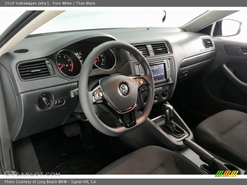 Pure White / Titan Black 2016 Volkswagen Jetta S