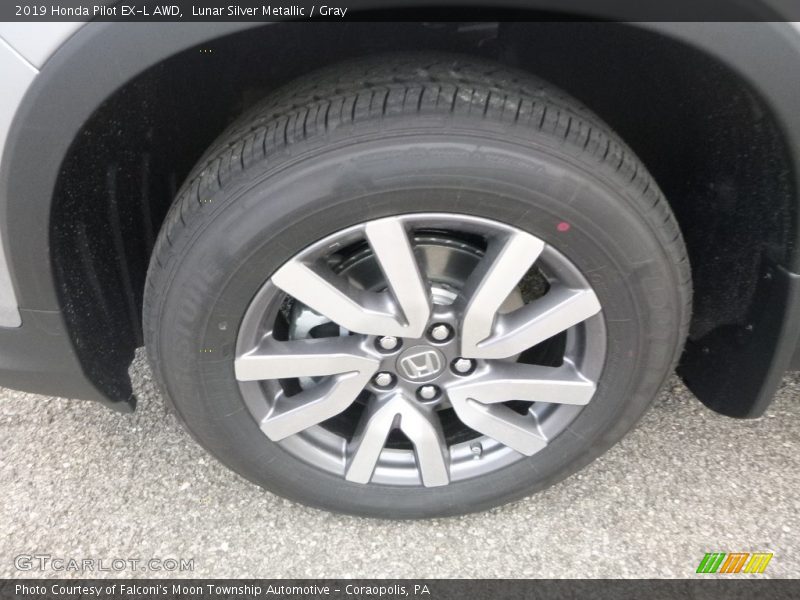 Lunar Silver Metallic / Gray 2019 Honda Pilot EX-L AWD