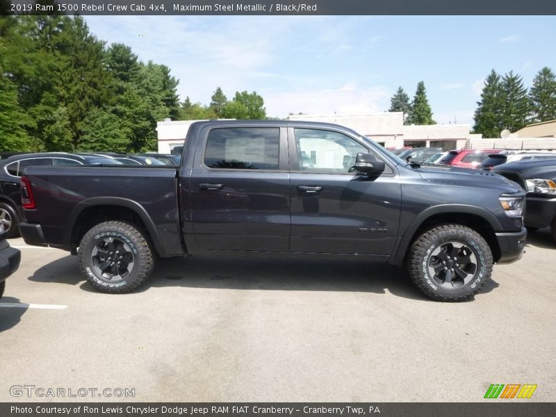 Maximum Steel Metallic / Black/Red 2019 Ram 1500 Rebel Crew Cab 4x4