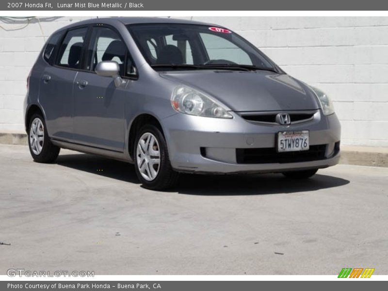 Lunar Mist Blue Metallic / Black 2007 Honda Fit