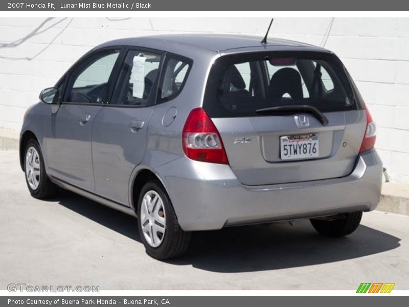 Lunar Mist Blue Metallic / Black 2007 Honda Fit