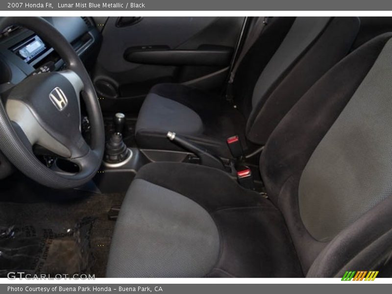 Lunar Mist Blue Metallic / Black 2007 Honda Fit