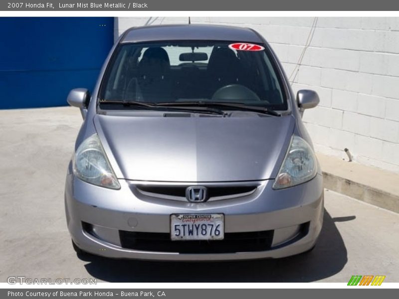 Lunar Mist Blue Metallic / Black 2007 Honda Fit