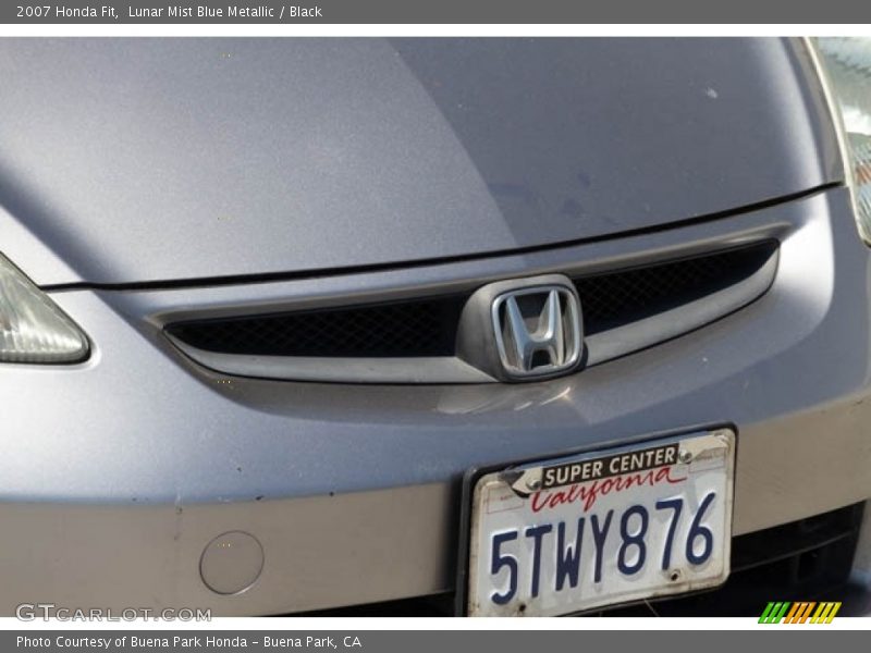 Lunar Mist Blue Metallic / Black 2007 Honda Fit