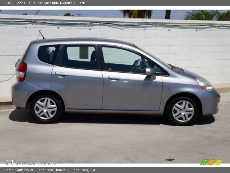 Lunar Mist Blue Metallic / Black 2007 Honda Fit