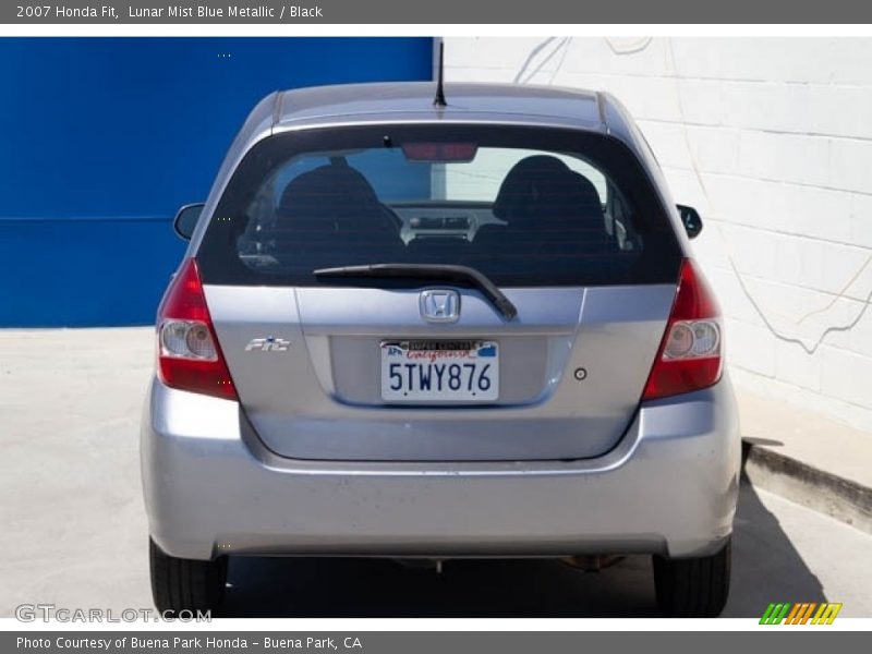 Lunar Mist Blue Metallic / Black 2007 Honda Fit