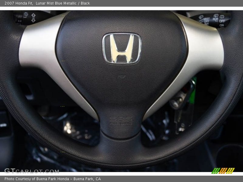 Lunar Mist Blue Metallic / Black 2007 Honda Fit