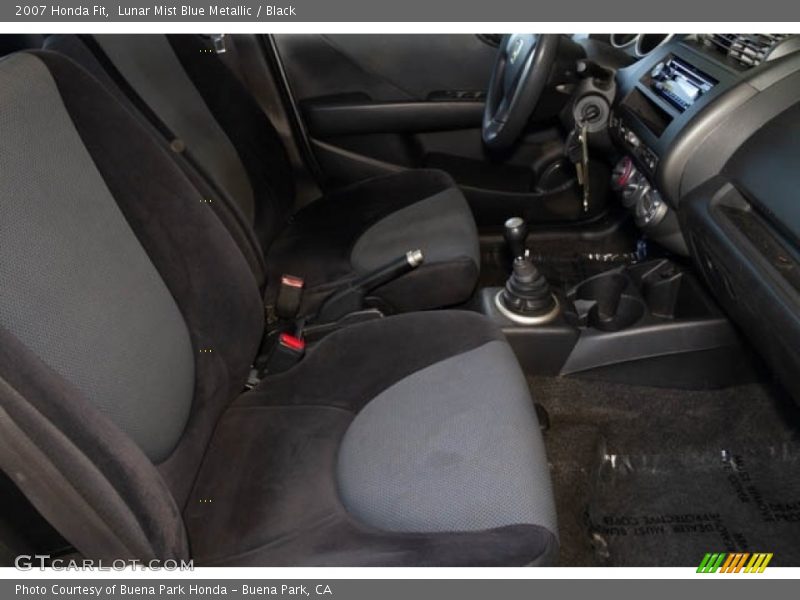 Lunar Mist Blue Metallic / Black 2007 Honda Fit