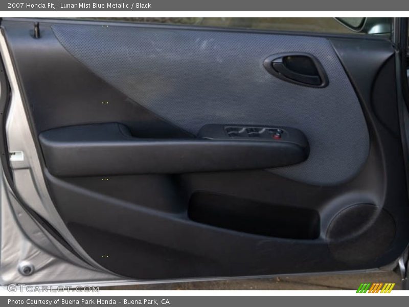 Lunar Mist Blue Metallic / Black 2007 Honda Fit