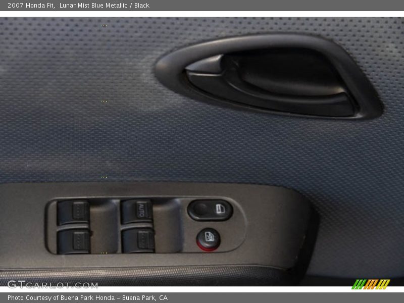 Lunar Mist Blue Metallic / Black 2007 Honda Fit
