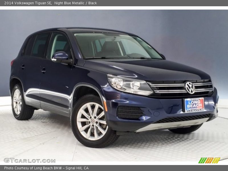 Night Blue Metallic / Black 2014 Volkswagen Tiguan SE