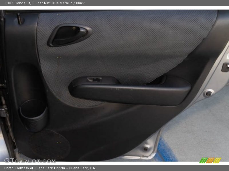 Lunar Mist Blue Metallic / Black 2007 Honda Fit
