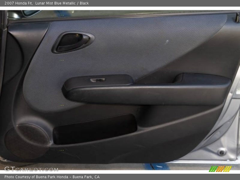 Lunar Mist Blue Metallic / Black 2007 Honda Fit