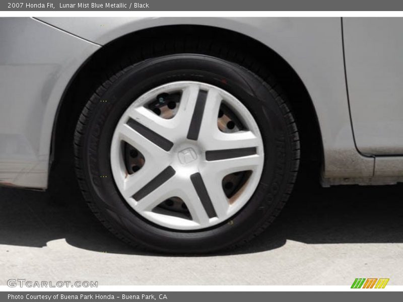 Lunar Mist Blue Metallic / Black 2007 Honda Fit
