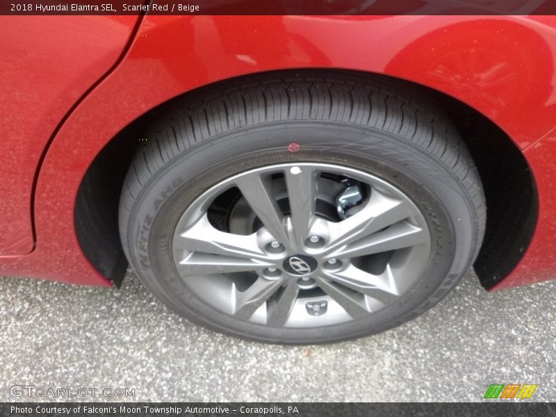 Scarlet Red / Beige 2018 Hyundai Elantra SEL