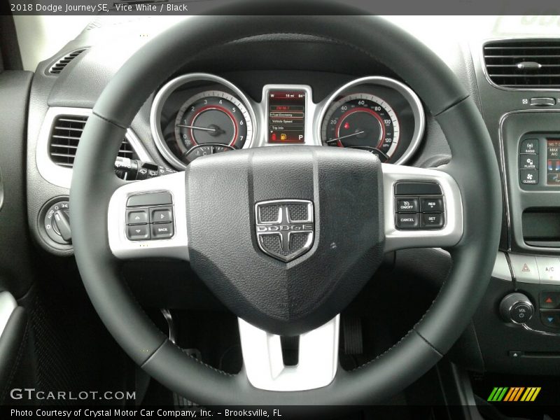 Vice White / Black 2018 Dodge Journey SE