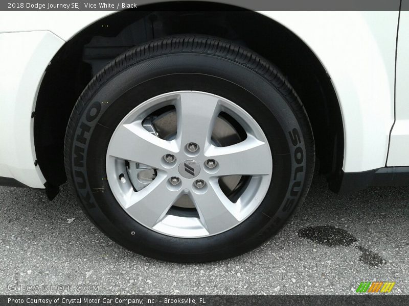 Vice White / Black 2018 Dodge Journey SE