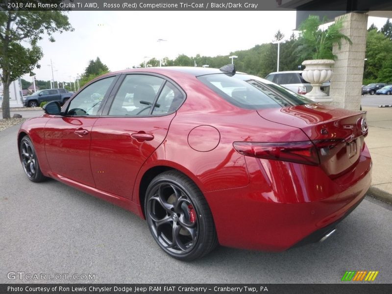 Rosso (Red) Competizione Tri-Coat / Black/Dark Gray 2018 Alfa Romeo Giulia Ti AWD