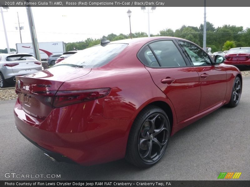 Rosso (Red) Competizione Tri-Coat / Black/Dark Gray 2018 Alfa Romeo Giulia Ti AWD
