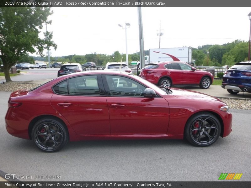 Rosso (Red) Competizione Tri-Coat / Black/Dark Gray 2018 Alfa Romeo Giulia Ti AWD