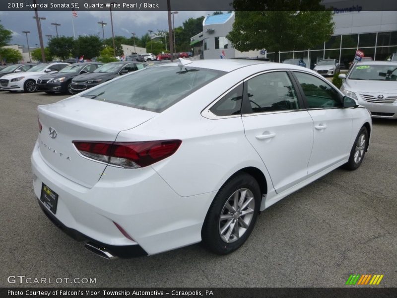 Quartz White Pearl / Black 2018 Hyundai Sonata SE