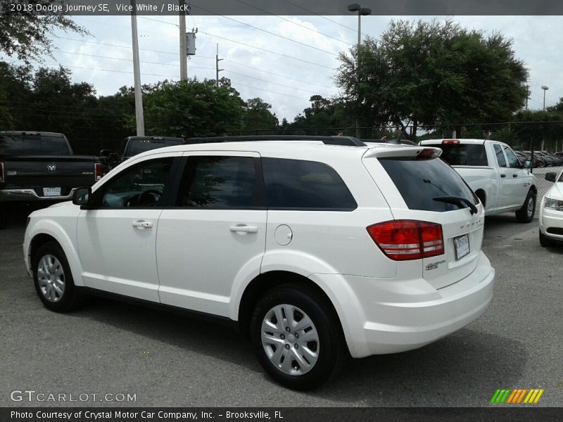 Vice White / Black 2018 Dodge Journey SE